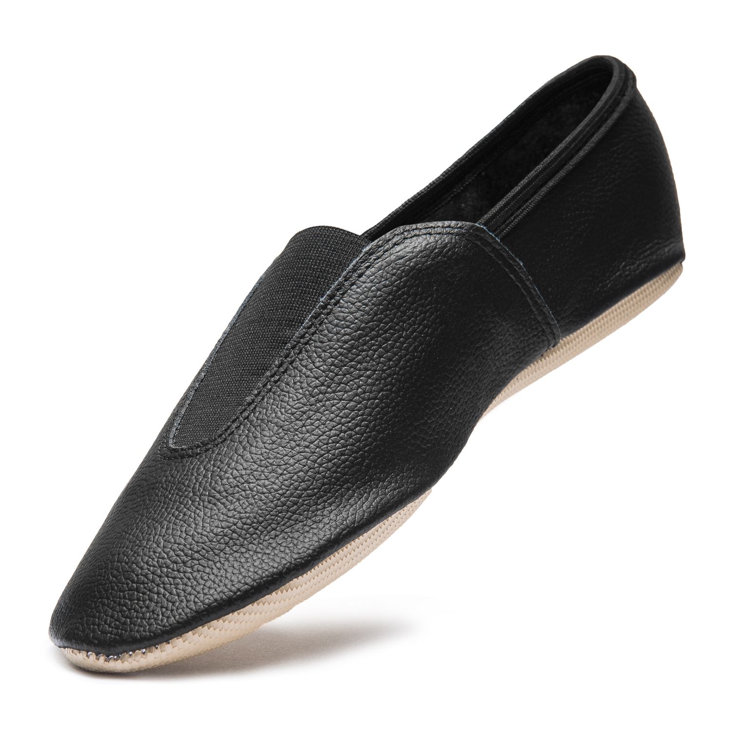 Die schwarzen Slipper 1037 von Rumpf verfügen über eine weiche, strukturierte Optik und eine bequeme weiße Gummisohle, ideal für Tragekomfort.